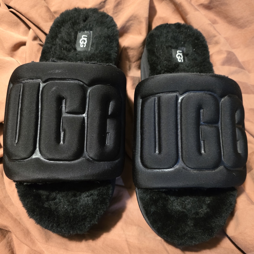 UGG Women's Black Slide Slippers